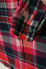 Sonoma Pink and Green Plaid Long-sleeve Button-down Shirt | M
