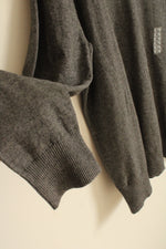 NEW The North Face Gray V-neck Wool Blend Sweater | XL