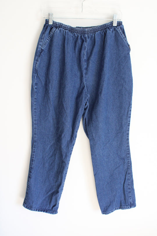 Chic Vintage Elastic Waistband Denim Jeans | 16 Petite