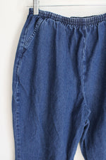 Chic Vintage Elastic Waistband Denim Jeans | 16 Petite