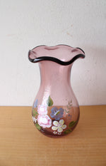 Fenton Teleflora Purple Clear Glass Vase | 7.5"