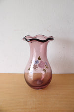 Fenton Teleflora Purple Clear Glass Vase | 7.5"