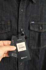 NEW Chaps Dark Wash Denim LS Button Down Shirt | M