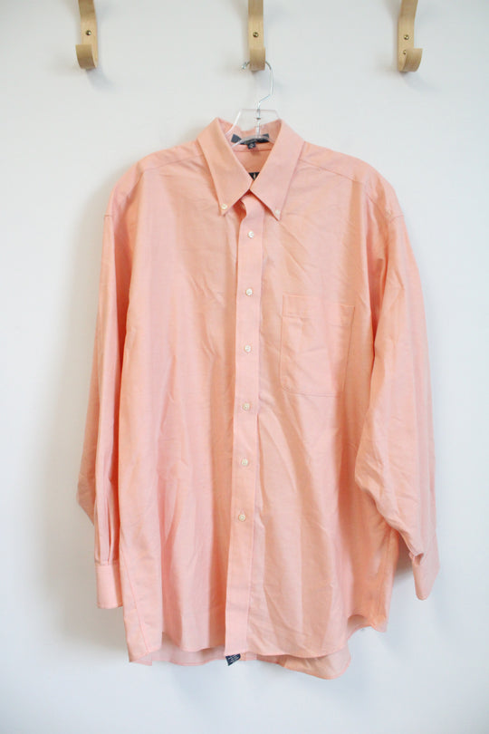 Lanesboro Peach Long Sleeved Button Down Shirt | M