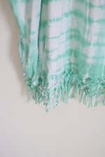 Chaps Blue White Tie Dye Top | L
