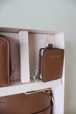 NEW Anne Klein Brown Crossbody Wallet & Hand Sanitizer Holder Set