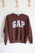 Gap Brown & Blue Logo Crewneck Sweatshirt | S
