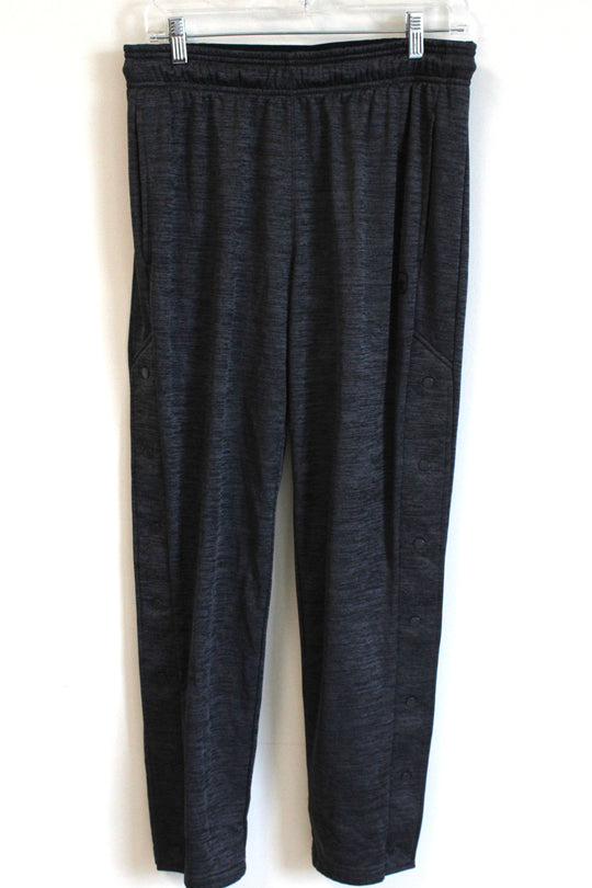And1 Heathered Charcoal Gray Side Button Down Warm Up Athletic Pants | M