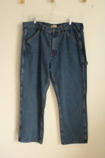 Blue Mountain Medium Wash Carpenter Relaxed Fit Jeans | 40x32