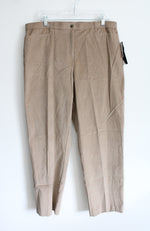 NEW Briggs New York Slender Fit Tan Corduroy Pant | 16