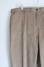 NEW Briggs New York Slender Fit Tan Corduroy Pant | 16