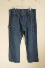 Blue Mountain Medium Wash Carpenter Relaxed Fit Jeans | 40x32