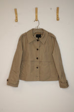 Banana Republic Tan Water Resistant Cropped Trench Jacket | M