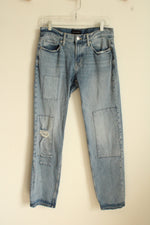 Free Assembly Patchwork Light Wash Slim Fit Jeans | 30x32
