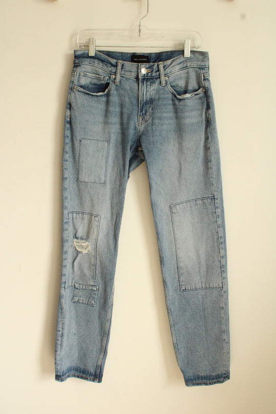Free Assembly Patchwork Light Wash Slim Fit Jeans | 30x32