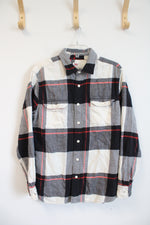 Levi's Black Red & White Plaid Flannel Shirt | M