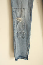 Free Assembly Patchwork Light Wash Slim Fit Jeans | 30x32