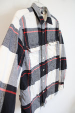 Levi's Black Red & White Plaid Flannel Shirt | M