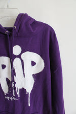 Ring Of Fire Purple Drip Hoodie | L