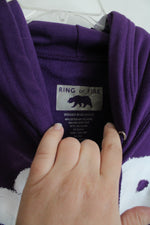 Ring Of Fire Purple Drip Hoodie | L