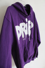 Ring Of Fire Purple Drip Hoodie | L