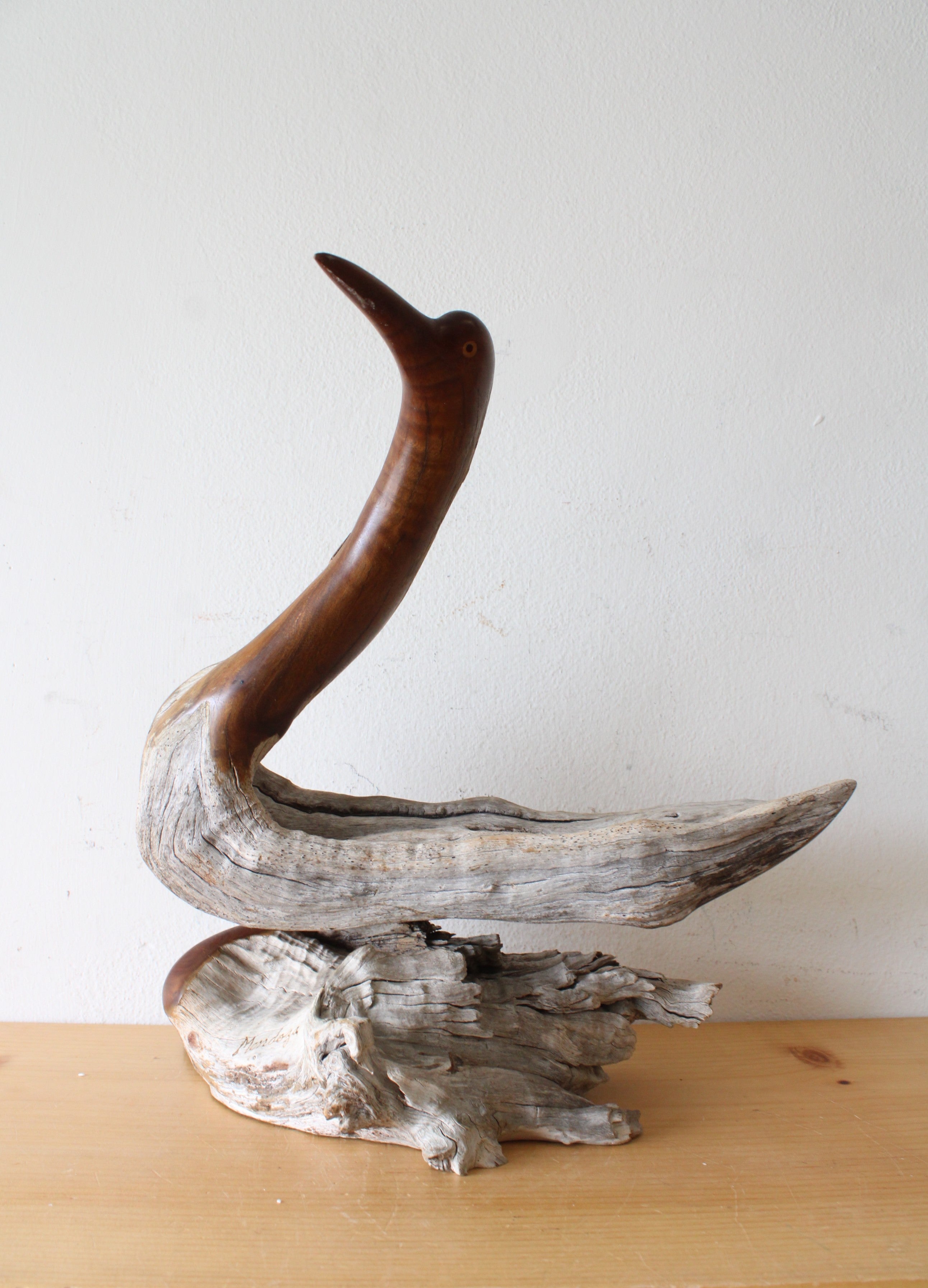 Mendoza Wooden Crane Figurine