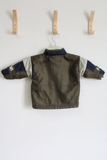 Pines Peak Blues Blue Green Color Blocked Winter Coat | 18 MO