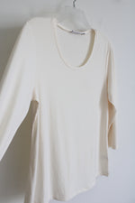 Susan Graver Long Sleeve Cream Top | M