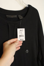 NEW Preswick & Moore Black Long-sleeve Crewneck Sweatshirt with Drawstring | 2XL