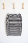 Elle Black and White Striped Skirt | XS