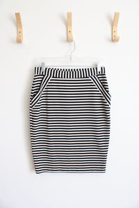 Elle Black and White Striped Skirt | XS