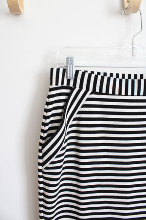 Elle Black and White Striped Skirt | XS