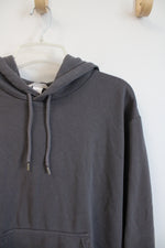 H&M Solid Gray Hoodie | S
