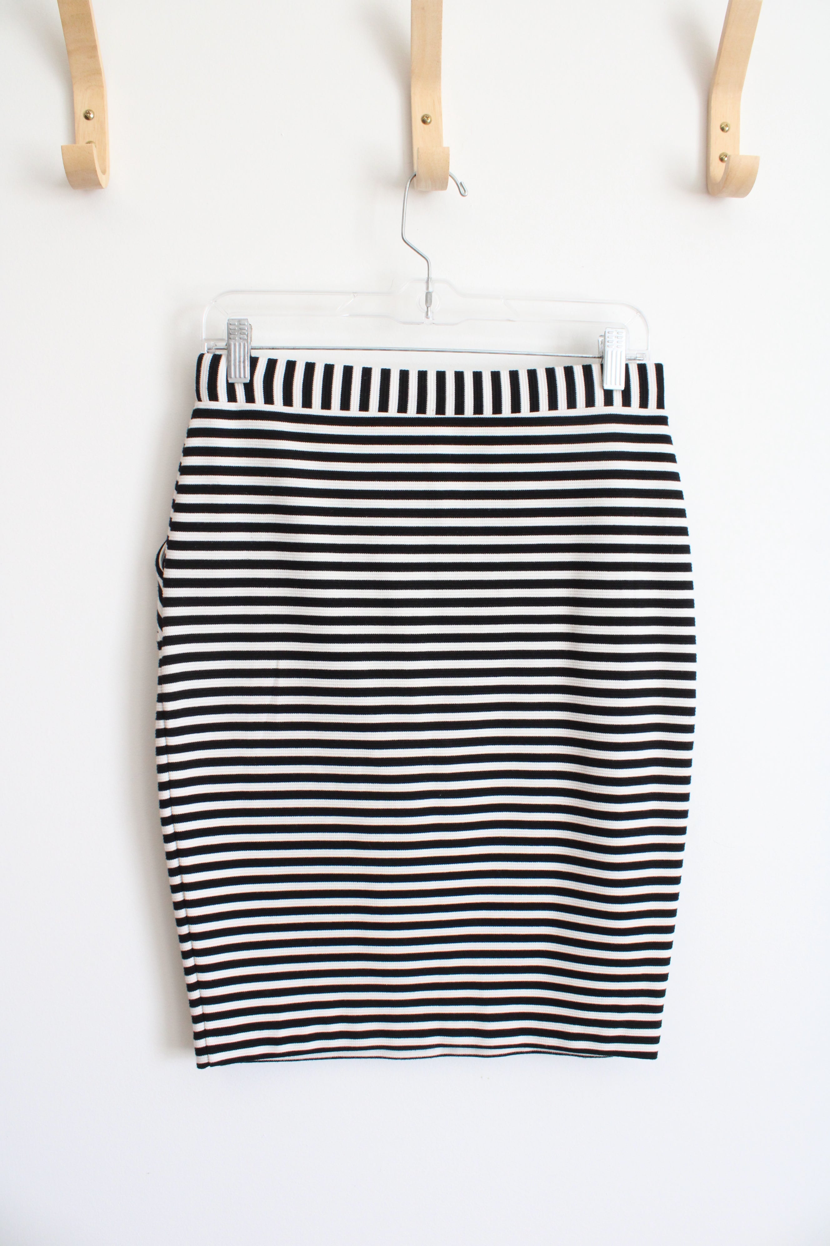 Elle Black and White Striped Skirt | XS