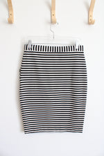 Elle Black and White Striped Skirt | XS