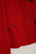 Anthropologie Red Sylvia Knit Moto Blazer | M