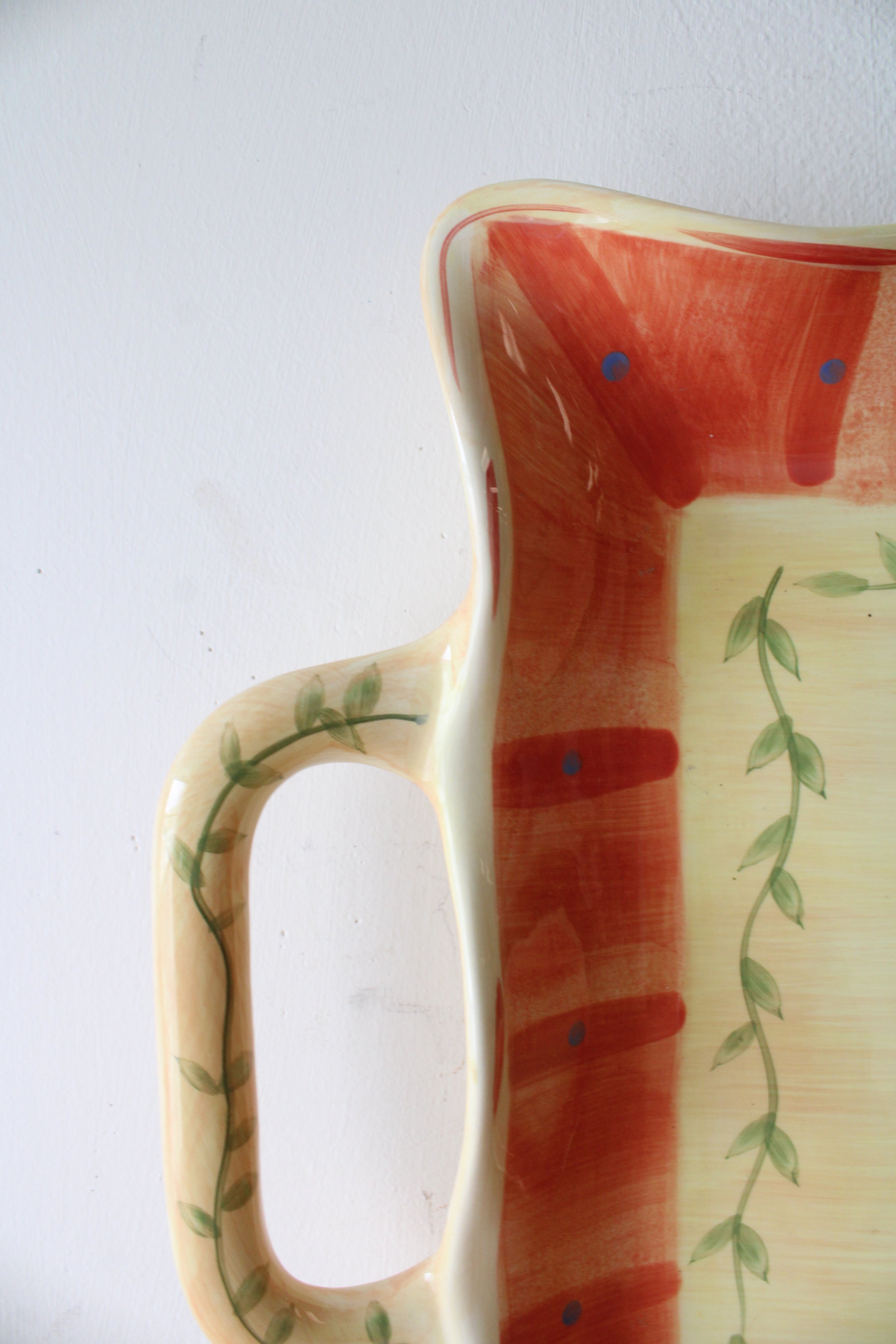 Pfaltzgraff Napoli Hand Painted Ceramic Square Platter