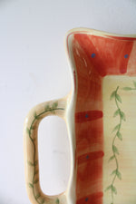 Pfaltzgraff Napoli Hand Painted Ceramic Square Platter