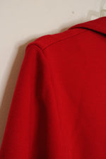 Anthropologie Red Sylvia Knit Moto Blazer | M