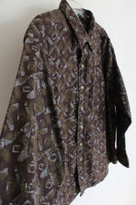 Ozark Wilderness Outfitters Burgundy Patterned Button Down Shirt | 2XL