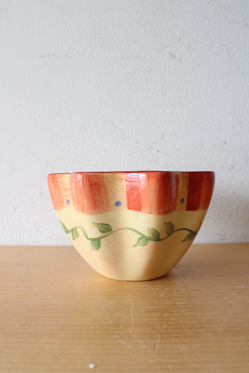 Pfaltzgraff Napoli Hand Painted Scalloped Edge Dip Bowl