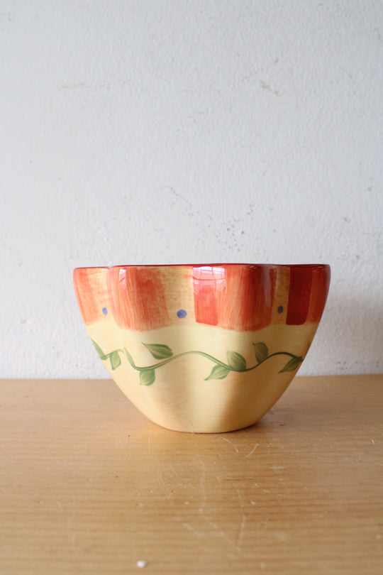 Pfaltzgraff Napoli Hand Painted Scalloped Edge Dip Bowl