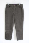 Gloria Vanderbilt Amanda Fit Olive Green Jeans | 12 Short