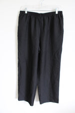 Alfred Dunner Wide Leg Black Dress Pant | 14