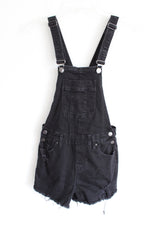 YMI Black Denim Overall Shorts | 1/25