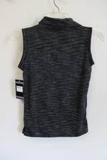 NEW Beverly Hills Polo Club Gray Knit Studded Logo Top | S