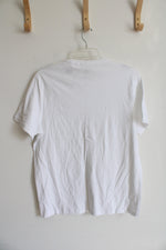 NEW Michael Kors White Logo Cotton Shirt | L