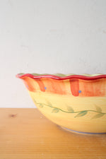 Pfaltzgraff Napoli Hand Painted Scalloped Edge Oval Serving Bowl