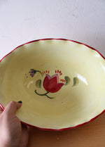 Pfaltzgraff Napoli Hand Painted Scalloped Edge Oval Serving Bowl