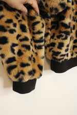 No Boundaries Leopard Print Faux Fur Jacket | 2XL